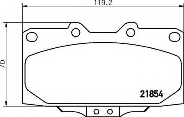 Колодки гальмівні дискові комплект D106074F92 NISSAN