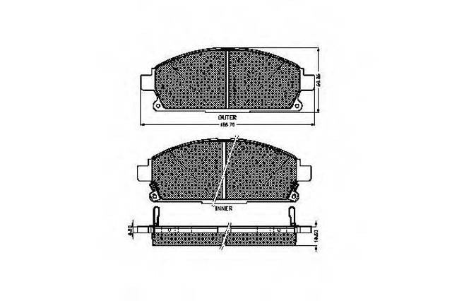 Тормозні колодки D10608H785 NISSAN