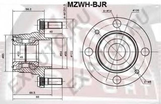 Комплект підшипник маточини передньої DACF1041H KOYO