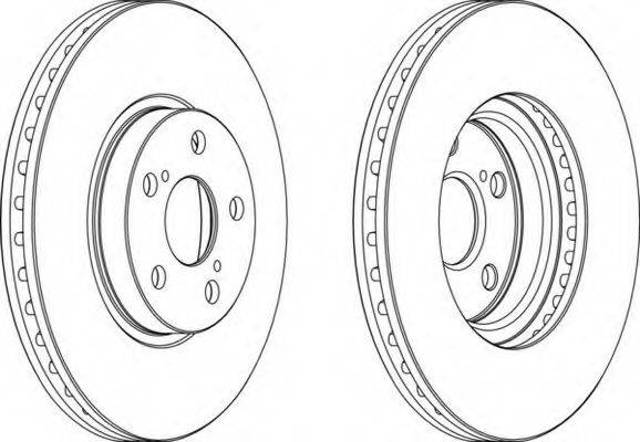 Диск переднього гальма DDF1508C FERODO