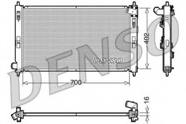 Радіатор охолодження двигуна DRM45023 DENSO