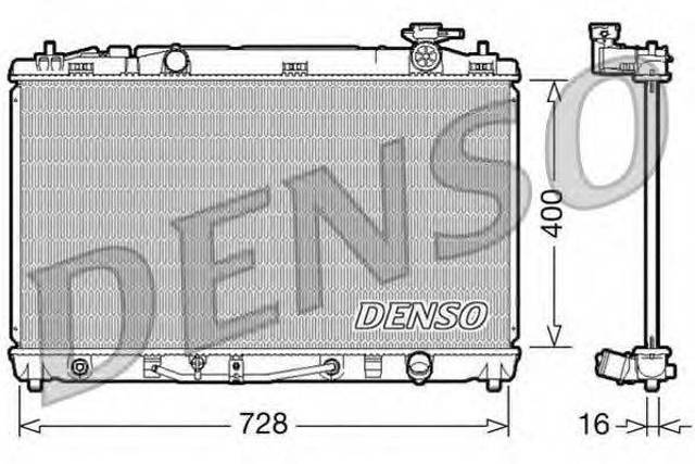 Радіатор системи охолодження двигуна DRM50042 DENSO