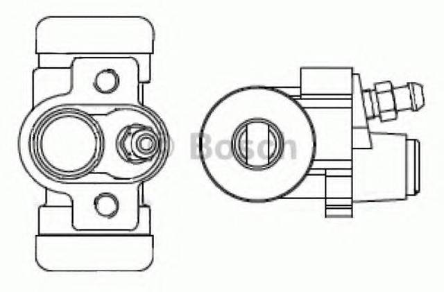 Циліндр гальмівний колісний/робочий, задній F026002384 BOSCH