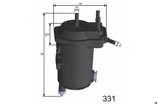 Bosch n7011 renault фільтр паливний (під датчик води) kangoo 1,5 dci 03- F121A