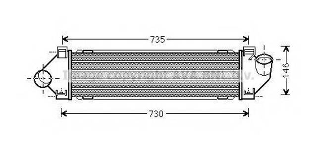 Радіатор інтеркулера FDA4480 AVA