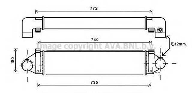 Радіатор інтеркулера FDA4481 AVA