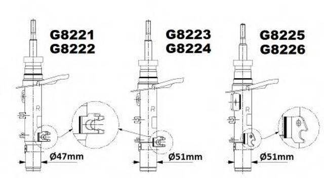 Амортизатор підвіски G8226