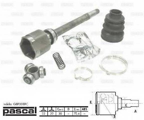 ШРУС внутрішній, передній, правий G8P001PC PASCAL