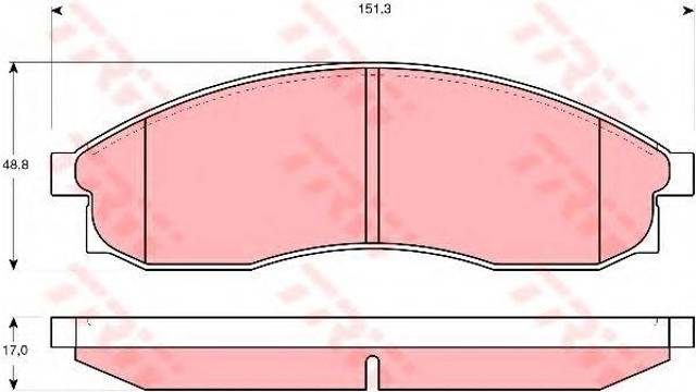 Колодки передні GDB3107 TRW