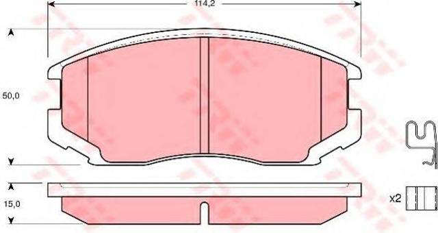 Колодки передні GDB3214 TRW