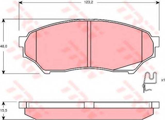 Передні гальмівні колодки GDB3270 TRW