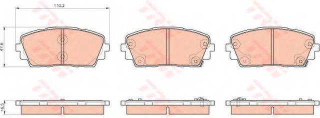 Тормозні колодки GDB3535 TRW