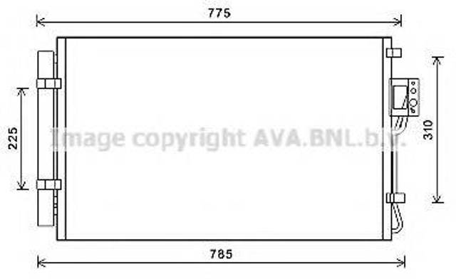 Радіатор охолодження кондиціонера HY5311D AVA