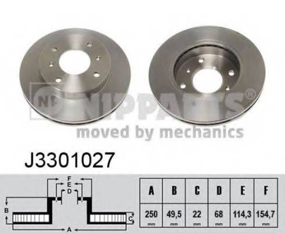 Диск переднього гальма J3301027 NIPPARTS