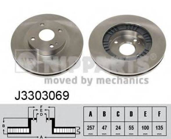 Диск переднього гальма J3303069 NIPPARTS