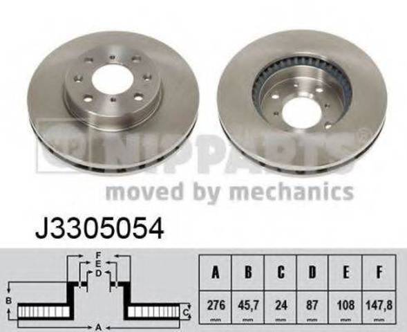 Диск переднього гальма J3305054 NIPPARTS