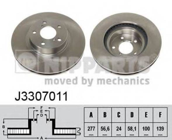 Диск переднього гальма J3307011 NIPPARTS