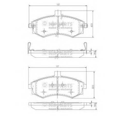 Передні гальмівні колодки J3600535 NIPPARTS
