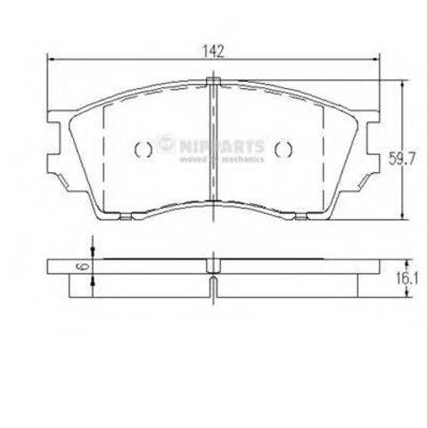 Передні гальмівні колодки J3603040 NIPPARTS