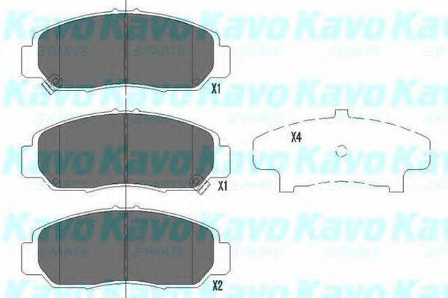 Передні гальмівні колодки KBP2037 KAVO PARTS