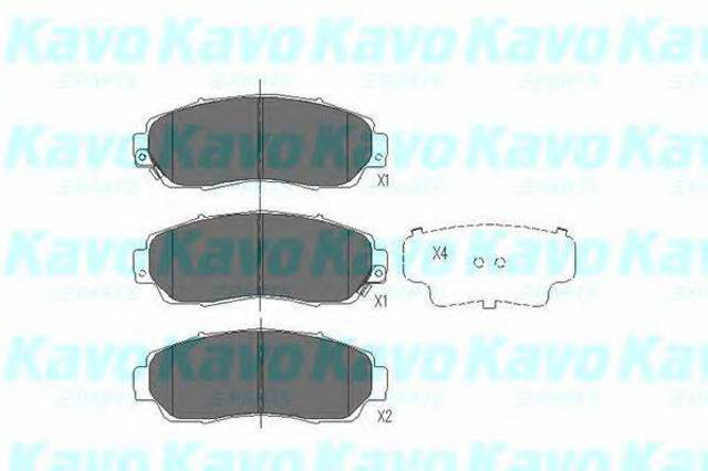 Гальмівні колодки KBP2046 KAVO PARTS