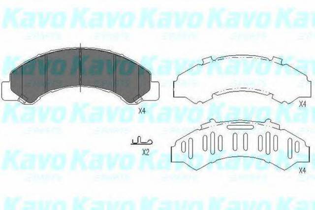 Комплект задніх колодок KBP3512 KAVO PARTS