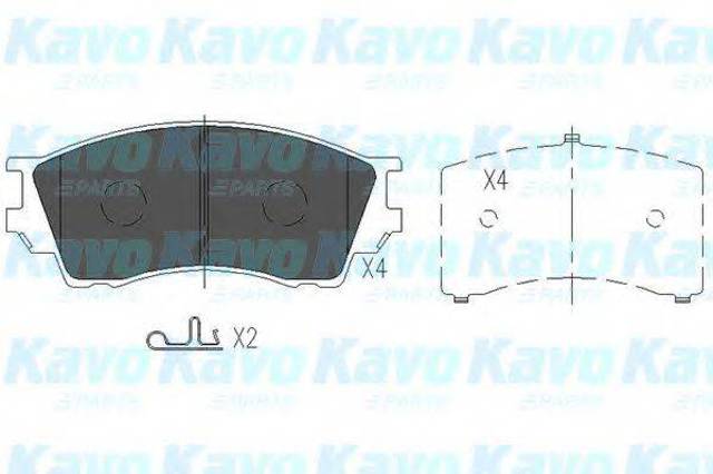 Передні гальмівні колодки KBP4529 KAVO PARTS