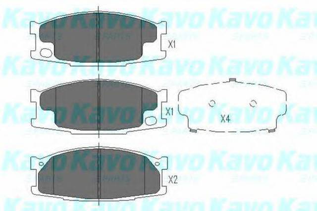 Передні гальмівні колодки KBP5539 KAVO PARTS