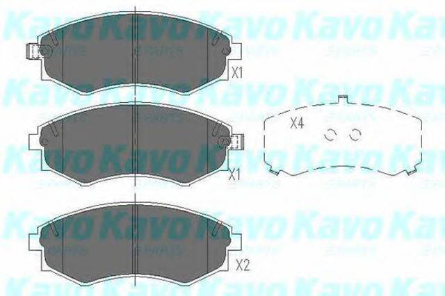 Гальмівні колодки KBP7504 KAVO PARTS