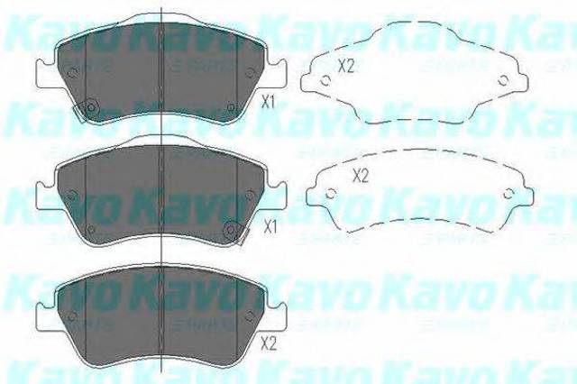 Колодки гальмівні дискові комплект KBP9027 KAVO PARTS