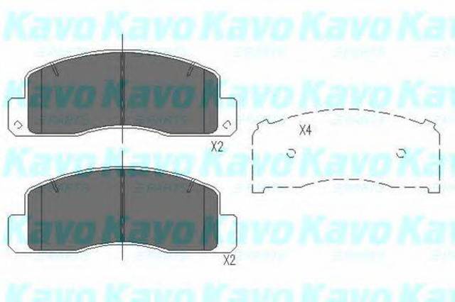 Колодки гальмівні дискові комплект KBP9067 KAVO PARTS