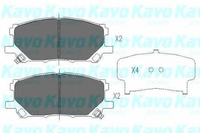Тормозні колодки KBP9080 KAVO PARTS