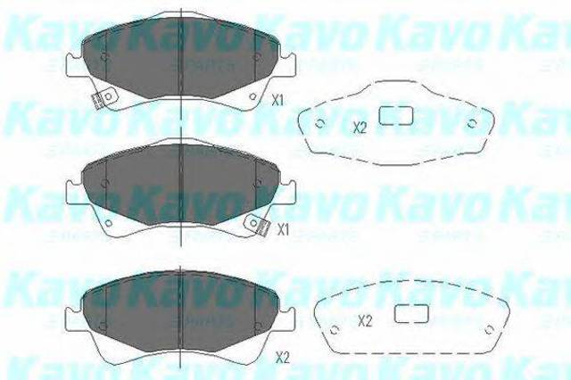 Колодки передні KBP9103 KAVO PARTS