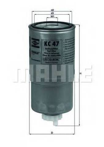 Фільтр паливний KC47 MAHLE