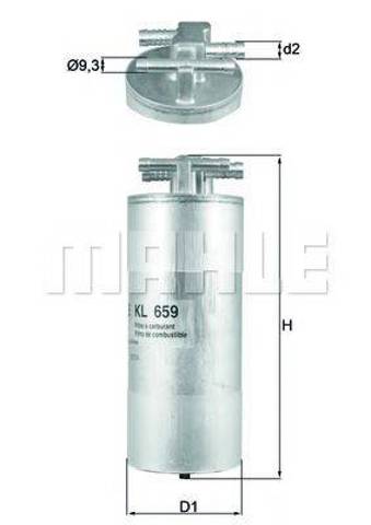Фільтр тонкого очищення палива KL659 MAHLE