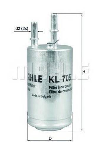 Фільтр паливний KL705 MAHLE