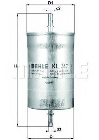 Фільтр-відстійник палива грубої очистки KL767 MAHLE