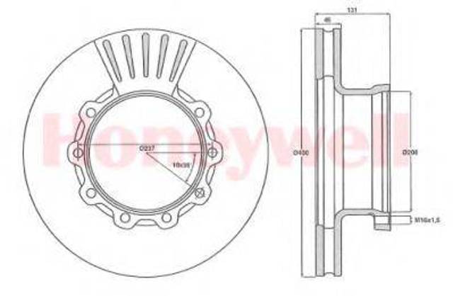 Диск переднього гальма MBR5025 ARVIN MERITOR