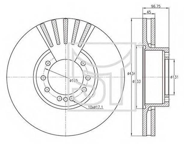 Диск переднього гальма MBR5056 ARVIN MERITOR