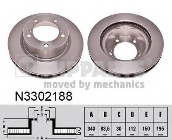 Гальмо дискове переднє N3302188 NIPPARTS