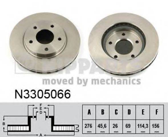 Гальмо дискове переднє N3305066 NIPPARTS