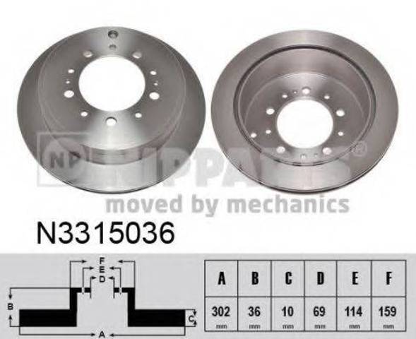 Дискові гальма N3315036 NIPPARTS