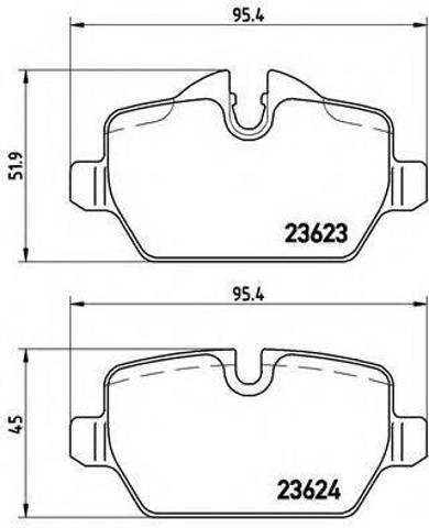 Колодки на гальмо задній дисковий P06037 BREMBO