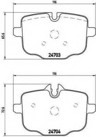 Колодки на гальмо задній дисковий P06061 BREMBO