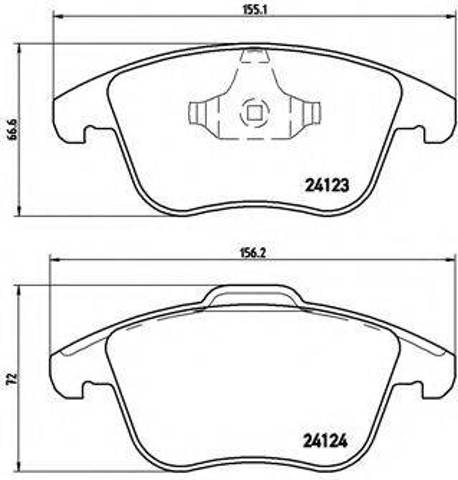 Колодки гальмівні передні, дискові P24076 BREMBO