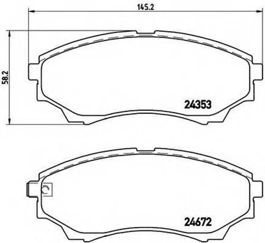 Колодки гальмівні передні, дискові P24086 BREMBO