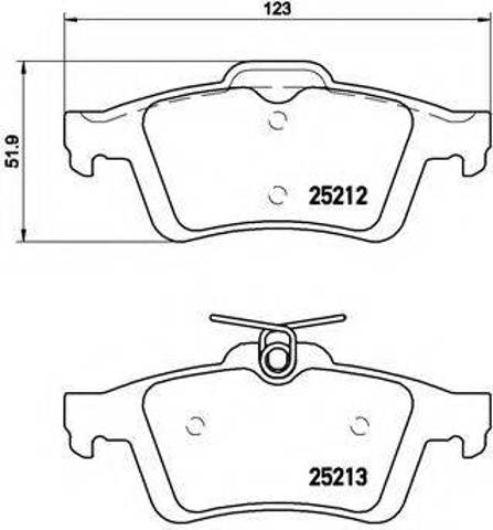 Колодки гальмівні задні, дискові P24148 BREMBO