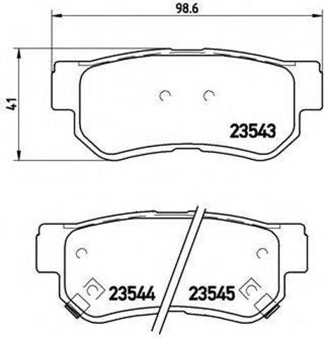Задні дискові колодки P30014 BREMBO
