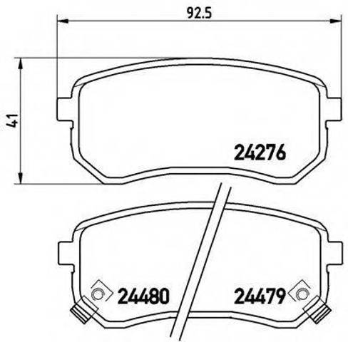 Колодки гальмові задні, дискові P30033 BREMBO