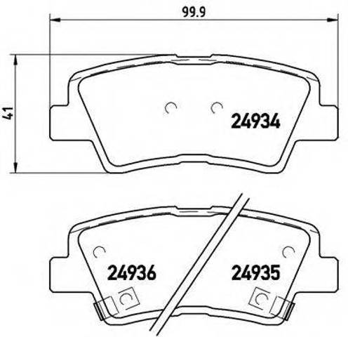 Колодки гальмові задні, дискові P30047 BREMBO
